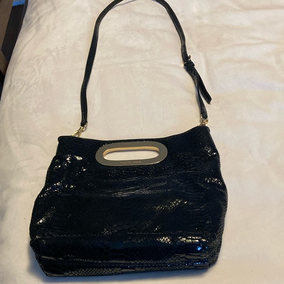 Michael Kors snakeskin black leather clutch bag - Picture 2 of 5